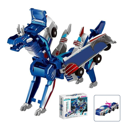 Unicorn Transformer Magic Car Toy â€“ 2-in-1 Magnetic Collision Vehicle | DIY Transforming Robot Multicolor A