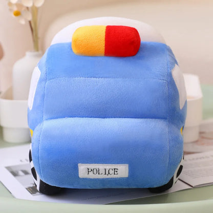 Plush Police Ambulance Taxi Cars Stuffed Toy - 30/40CM