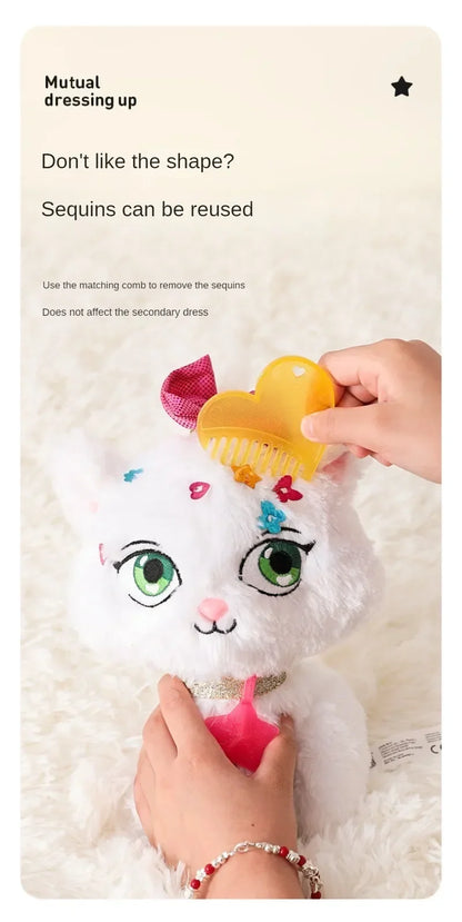 Shimmer Stars Plush Cat Stuffed Toy