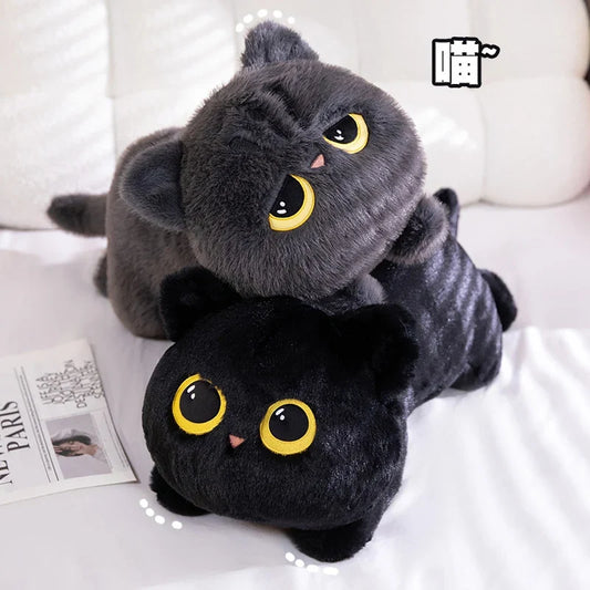 Plush Black Cat Pillow Stuffed Toy 50-90cm