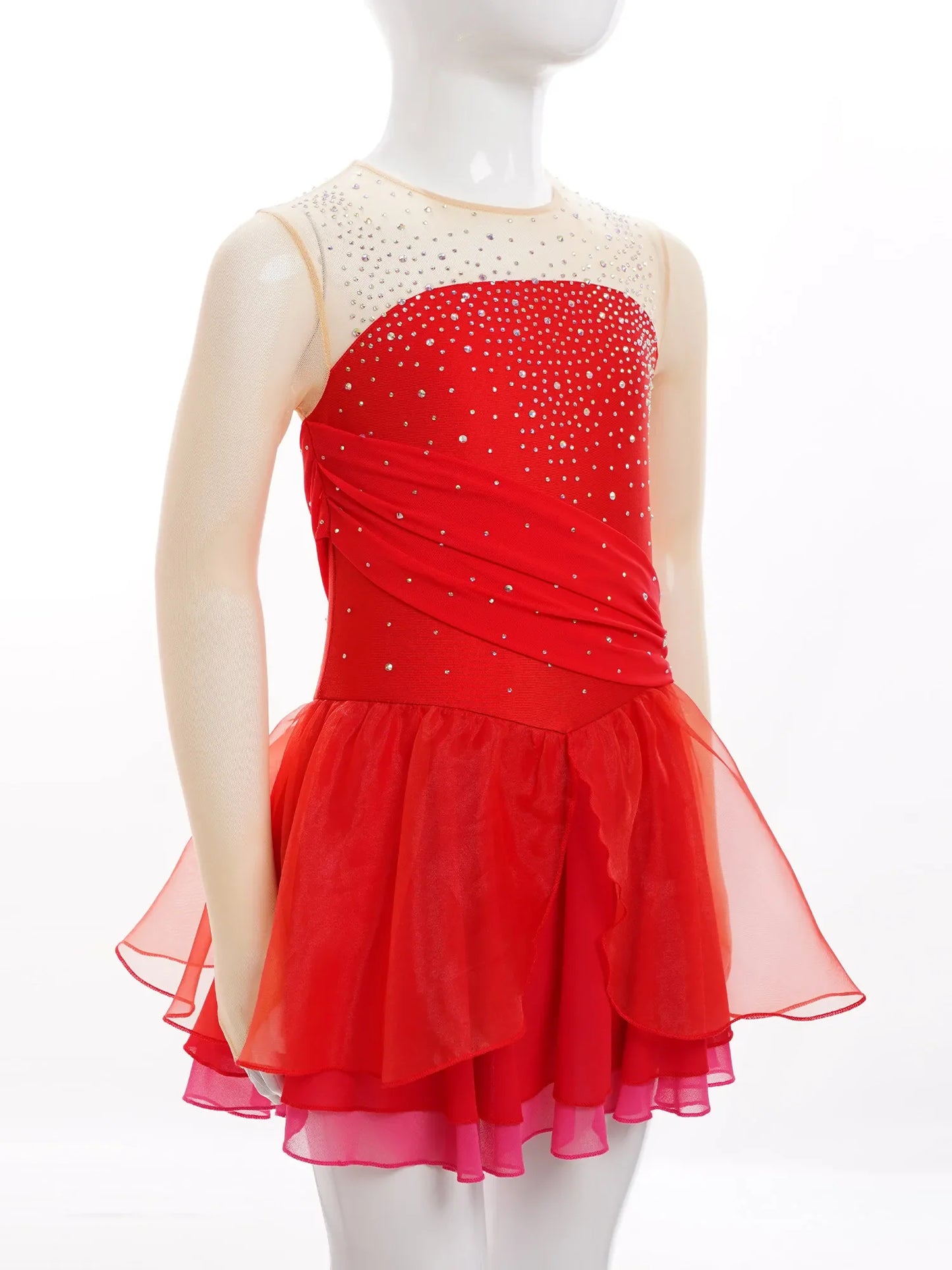 Girls Ballet Dance Rhinestone Long Sleeve Gymnastics Leotard (Age 6-16 YRS)