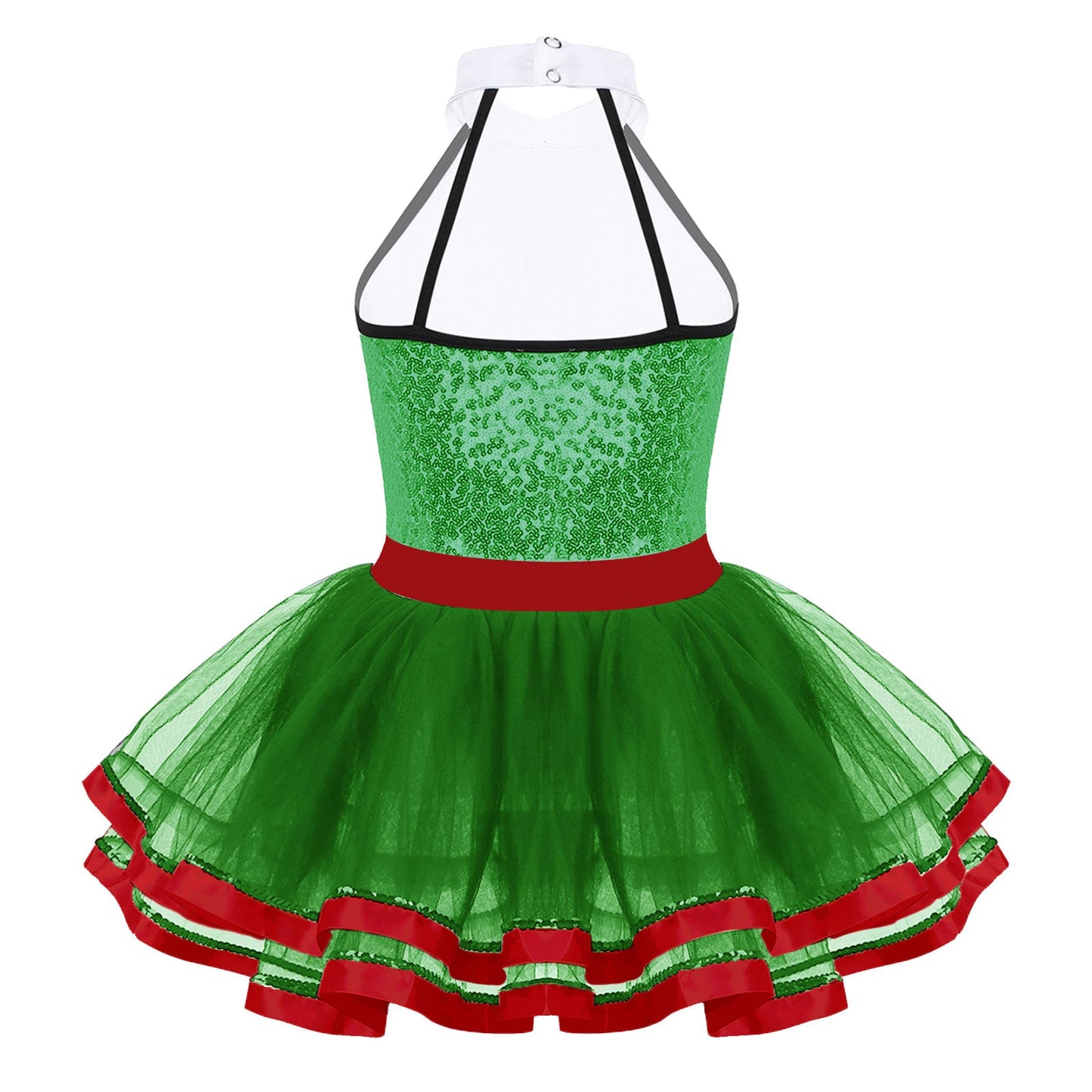 Girls Dance Sleeveless Sequin Leotard Dress (Age 4-14 YRS)