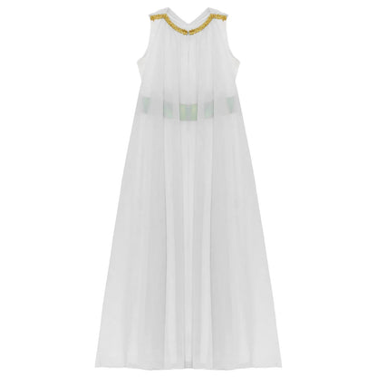 Girls Roman Grecian Athena Split Costume Dress (Age 6-16 YRS)