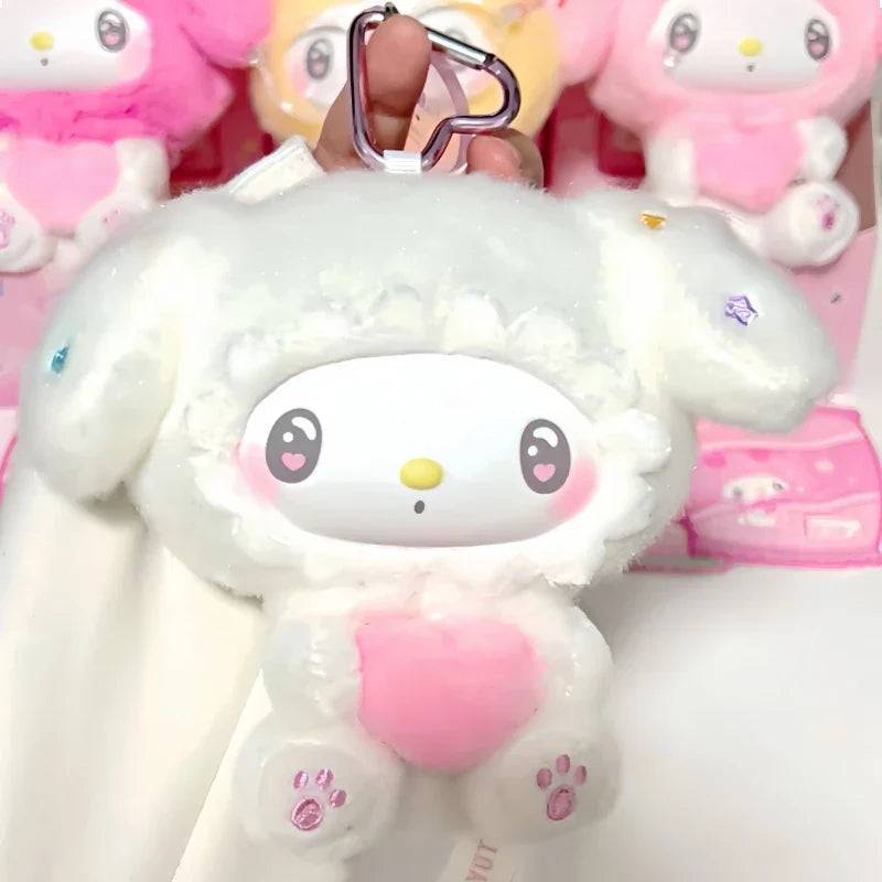 Miniso Top Toy Sanrio My Melody 50th Anniversary Milk Candy Series Plush Keychains Single Blind Box