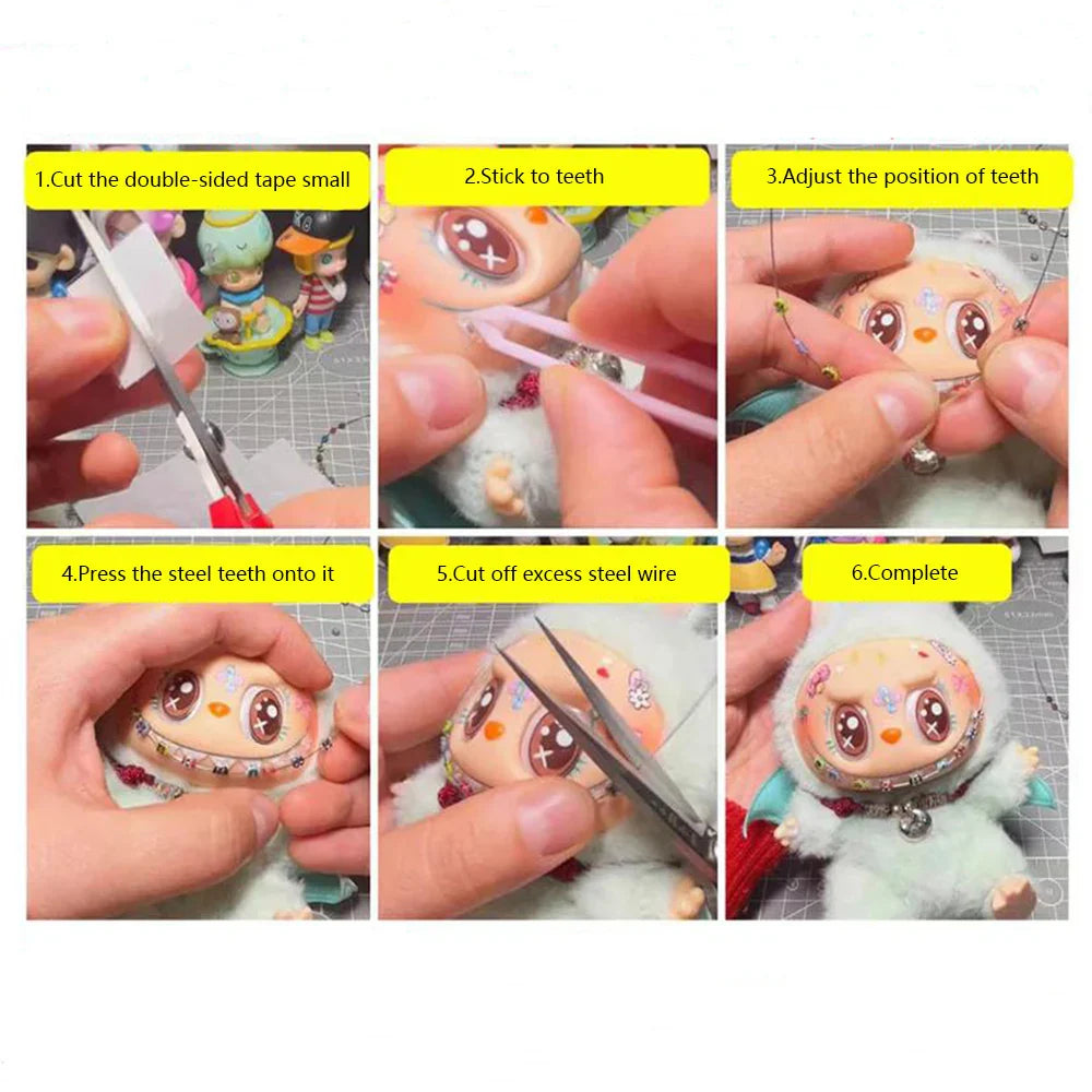 Labubu Doll Steel Teeth Colorful Braces Accessories