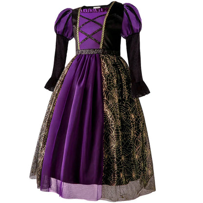 Girls Witch Dress & Accessories Costume (Age 24M-10YRS)
