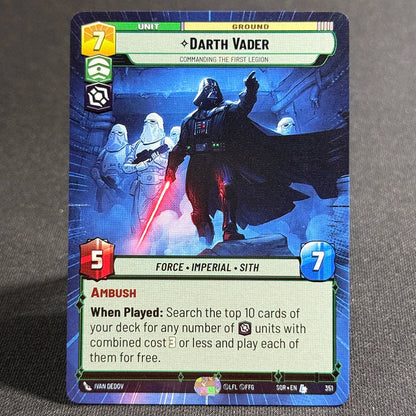 Star Wars Unlimited Proxy Card Set – Red Command Series | Boba Fett, Bodhi Rook, DJ Tech, Aggression & Barrage | Casual Play & Display Darth Vader(351)
