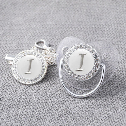 Baby Personalized Rhinestone Pacifier Luxury Clips