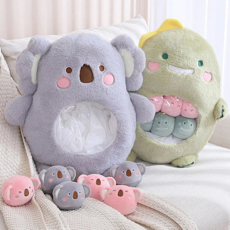 Plush Panda Koala Capybara Pudding Bag Stuffed Toy 35-50cm