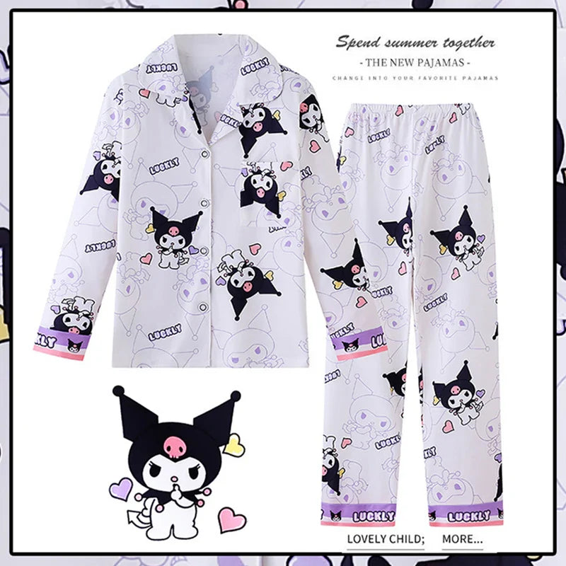 Girls/Boys Kuromi Pattern Pyjamas, (Age 5-11 YRS)