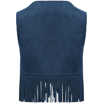 Baby Boys/Girls Western Cowboy Suede Tassels Vest (Age Newborn-24M)