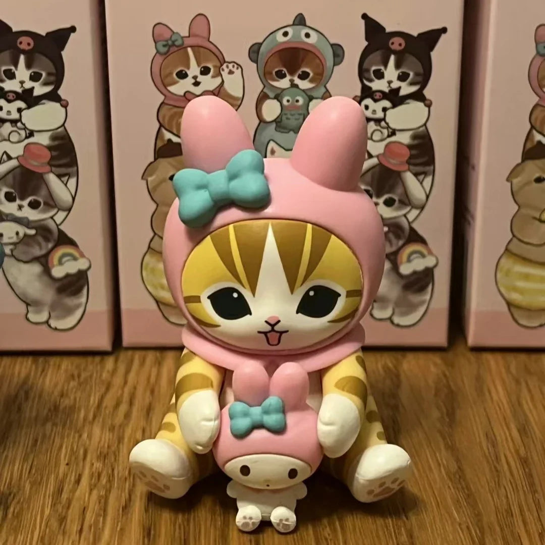 Mofusand x Sanrio Characters Vinyl Dolls – Finished Model Figures | Hello Kitty, Kuromi, My Melody & More