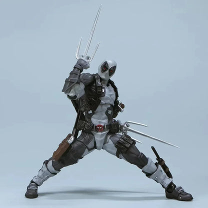 Deadpool 2.0 Grey Action Figure Movable Joints Toy