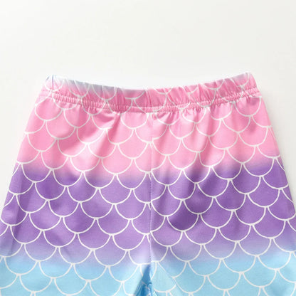 Girls Mermaid Shorts & T-Shirt Set (Age 3-12YRS)