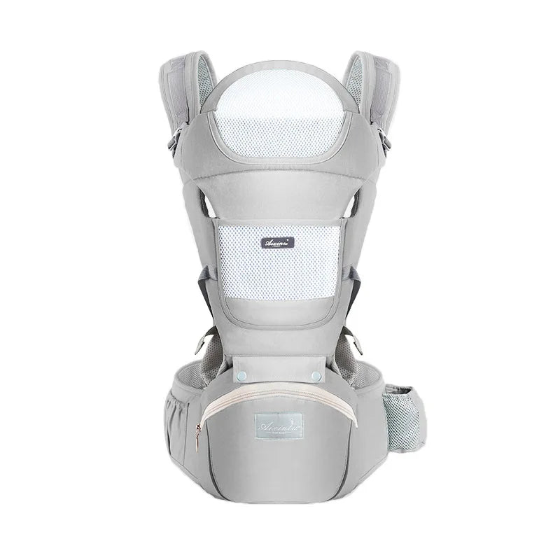 Ergonomic Baby Carrier Backpack Hipseat Carrier Gray
