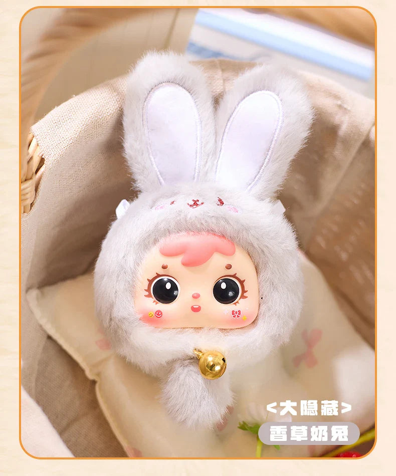 Samuel Mini Fortune Bunny & Baby Animals Blind Box - Cute Vinyl Plush Doll Bag Charm Set, Adorable Girl's Gift Collection