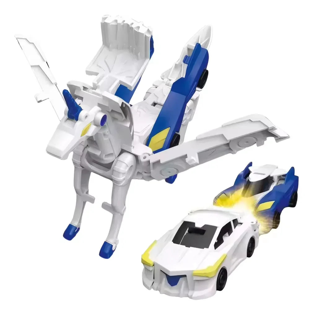 Unicorn Transformer Magic Car Toy â€“ 2-in-1 Magnetic Collision Vehicle | DIY Transforming Robot Multicolor E