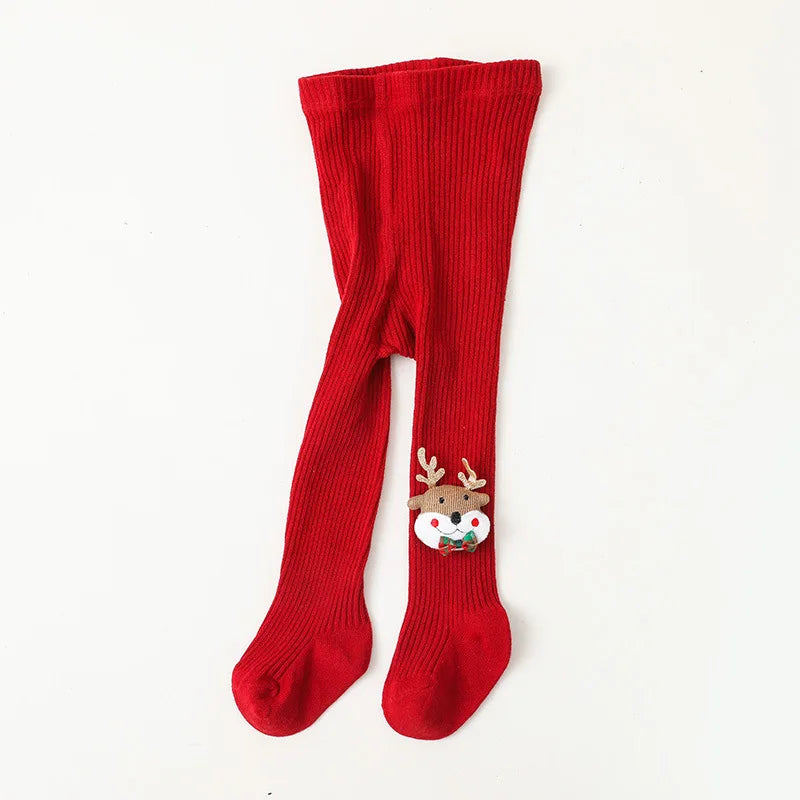 Girls Red Christmas Tights (Age Newborn-6YRS)