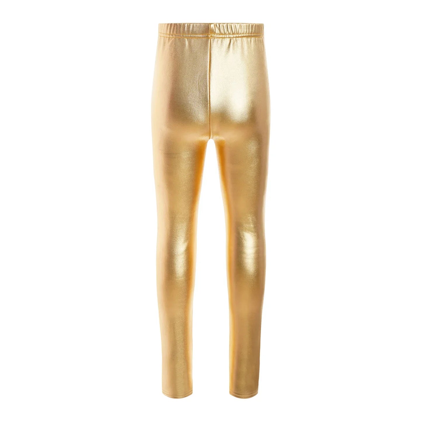 Girls Metallic Warm Fleece-Lined Elastic Waistband Leggings (Age 18M-10 YRS)
