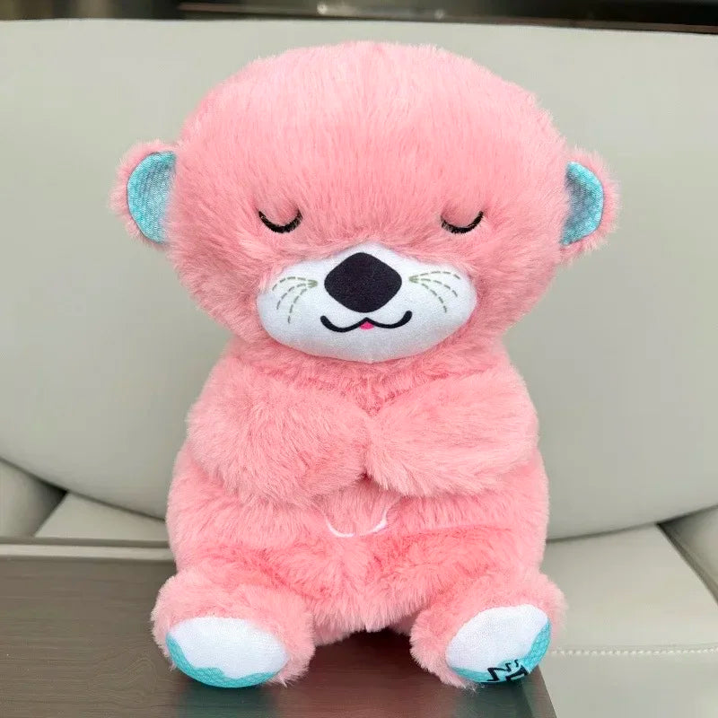Baby Plush Breathing Bear Soothing Sleep Playmate Otter Toy