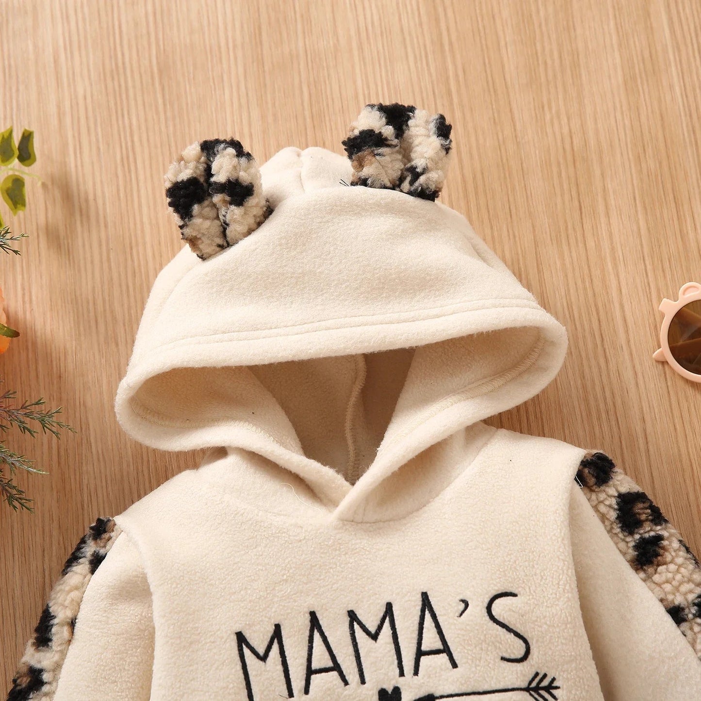 Baby Girls “Mamas Bestie” Fleece Long-Sleeve Hoodie (Age 3M-24M)