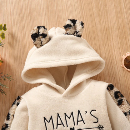 Baby Girls “Mamas Bestie” Fleece Long-Sleeve Hoodie (Age 3M-24M)
