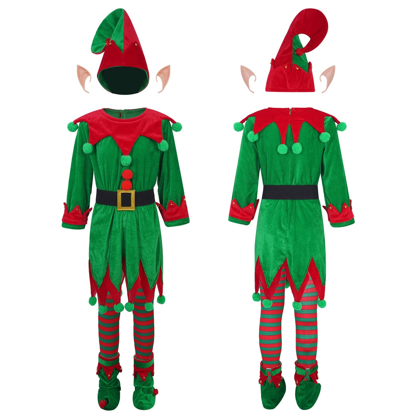 Kids Christmas Elf Costume (Age 3-18YRS)