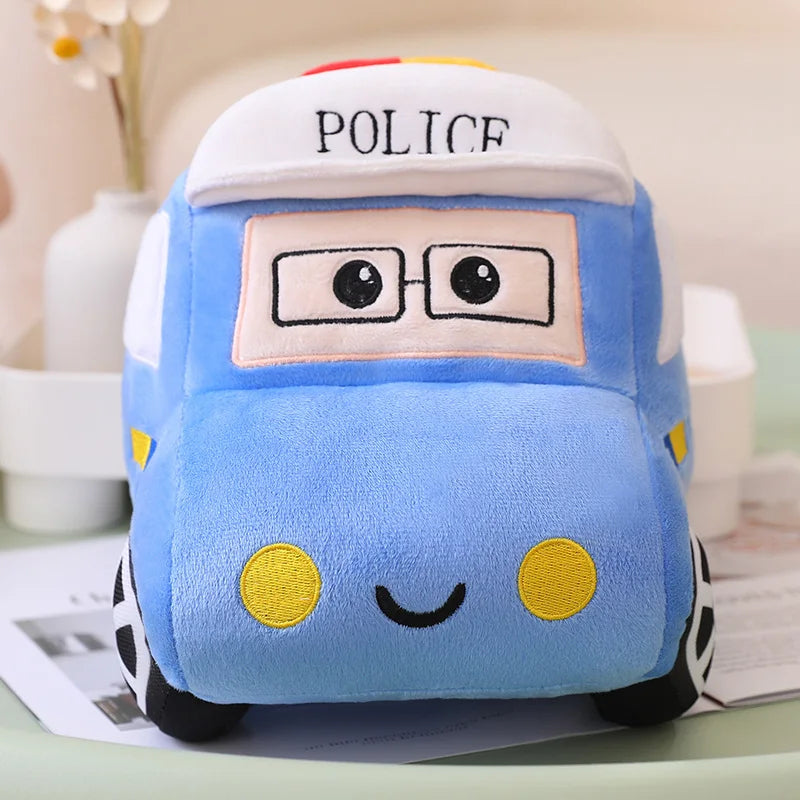 Plush Police Ambulance Taxi Cars Stuffed Toy - 30/40CM