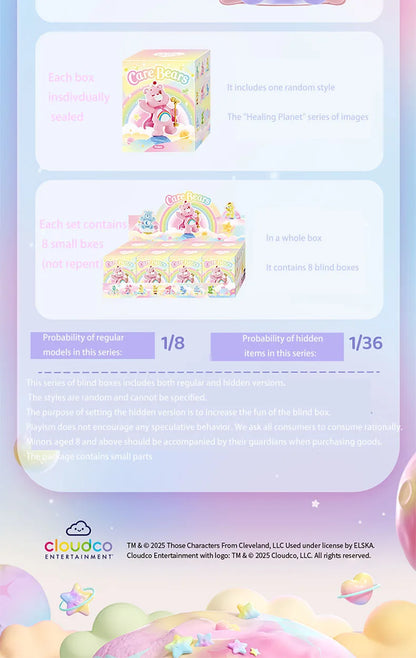 MINISO Care Bears Healing Planet Series Blind Box Mystery Box Caixa Sorpresa Girls Anime Figures Cute Model Birthday Gift