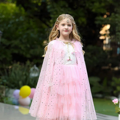 Girls Princess Sequin Dress Up Cape (24M-12 YRS)