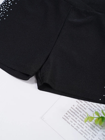 Girls Rhinestones Dance Shorts (Age 4-16 YRS)
