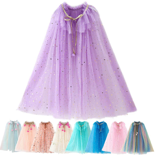 Girls Princess Sequin Dress Up Cape (24M-12 YRS)