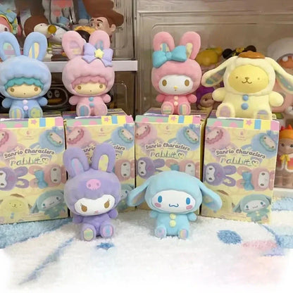 Sanrio Characters Fluffy Rabbit Blind Box Series Figure Model