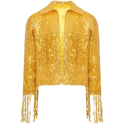 Girls Sparkly Sequin Tassel Jacket (Age 6-14YRS)