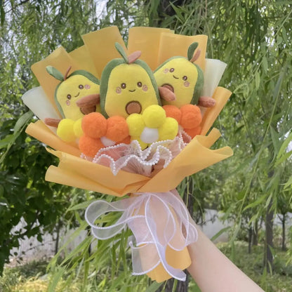 Plush Bubble Tea Avocado Flower Gift Bouquet