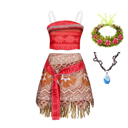 Girls Moana Two Pieces Costume (Age 3-14YRS) Moana 02