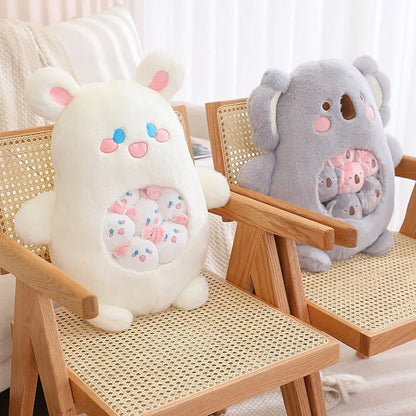 Plush Panda Koala Capybara Pudding Bag Stuffed Toy 35-50cm