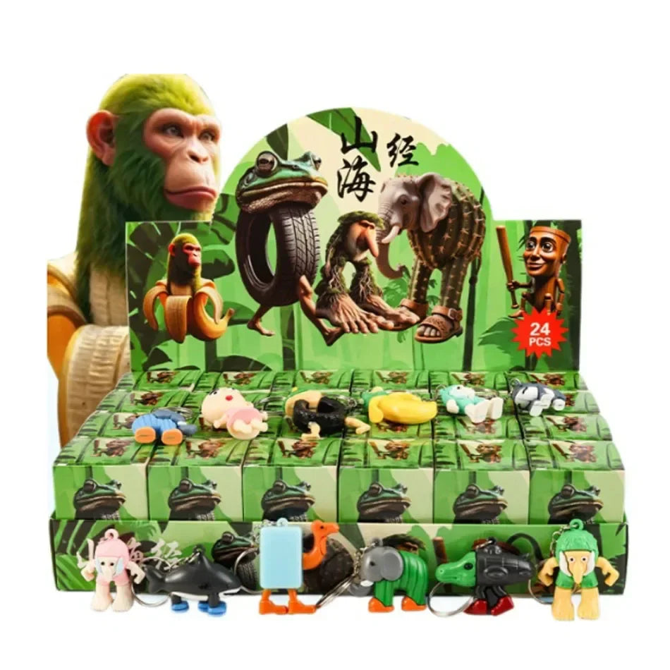 24-Piece Capybara, Stitch & Sanrio Set | Mini Keychain Collectibles | Blind Box Multicolor C