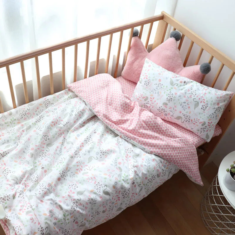 Baby Crib Bedding Pillowcase Duvet Cover & Sheet (3 Pack)