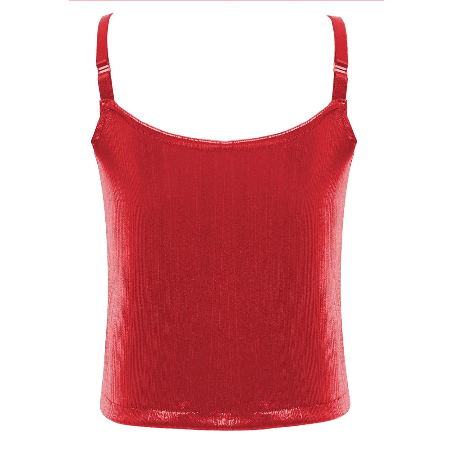Girls Metallic Shiny Vest Crop Top (Age 24M-16 YRS)