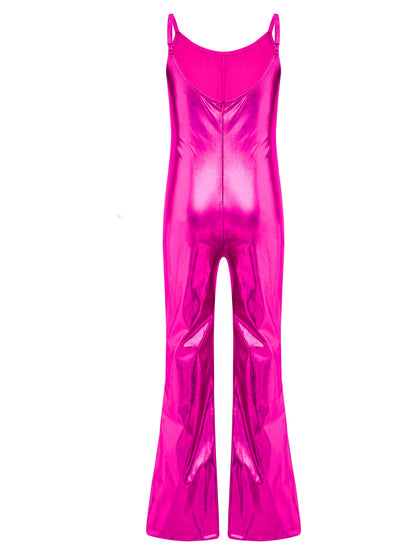 Girls Metallic Gymnastic Jumpsuit (Age 4-16YRS)