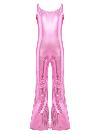 Girls Metallic Gymnastic Jumpsuit (Age 4-16YRS)