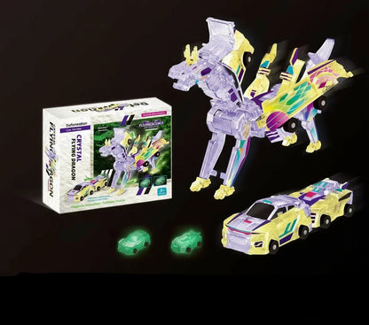 Unicorn Transformer Magic Car Toy â€“ 2-in-1 Magnetic Collision Vehicle | DIY Transforming Robot Multicolor G
