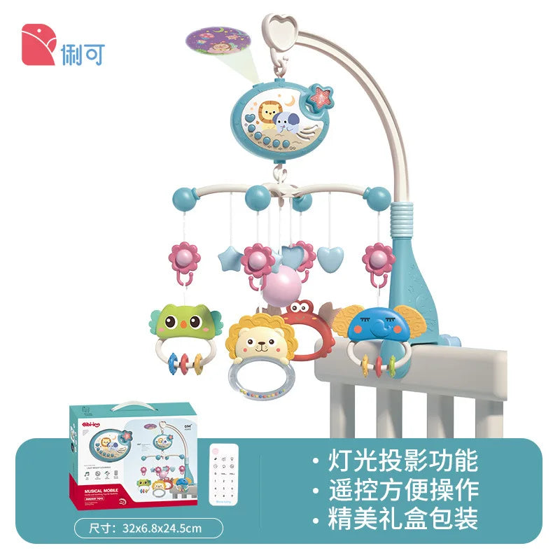 Musical Baby Crib Mobile with Lights Music Projection for Infants Remote Control Toy