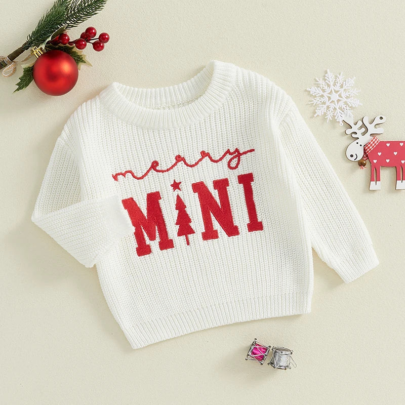 Baby/Toddler Christmas “Mini” Ribbed Jumper (Age Newborn-4YRS)