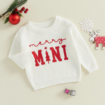 Baby/Toddler Christmas “Mini” Ribbed Jumper (Age Newborn-4YRS)