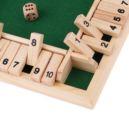 Shut The Box Deluxe Dice Board Box Game