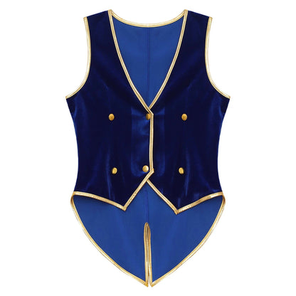 Boys Medieval Renaissance Tailcoat Vest Costume (Age 6-16YRS)