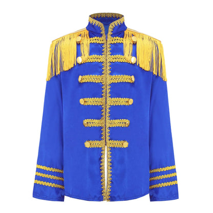 Girls 60s Retro Band Musician Costume Tassel Jacket (Age 6-16 YRS)