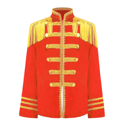 Girls 60s Retro Band Musician Costume Tassel Jacket (Age 6-16 YRS)